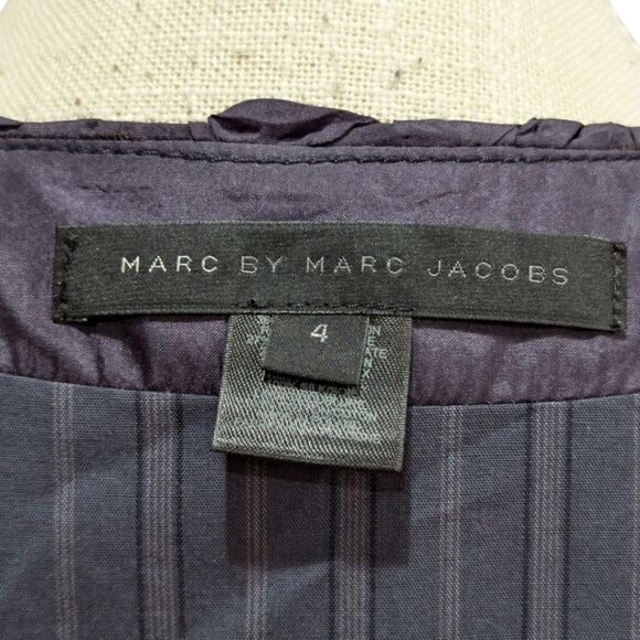 MARC BY MARC JACOBS Floral Print Kimono Jacket Blue 3/4 Sleeve Tie Sash Size 4 - Picture 10 of 12